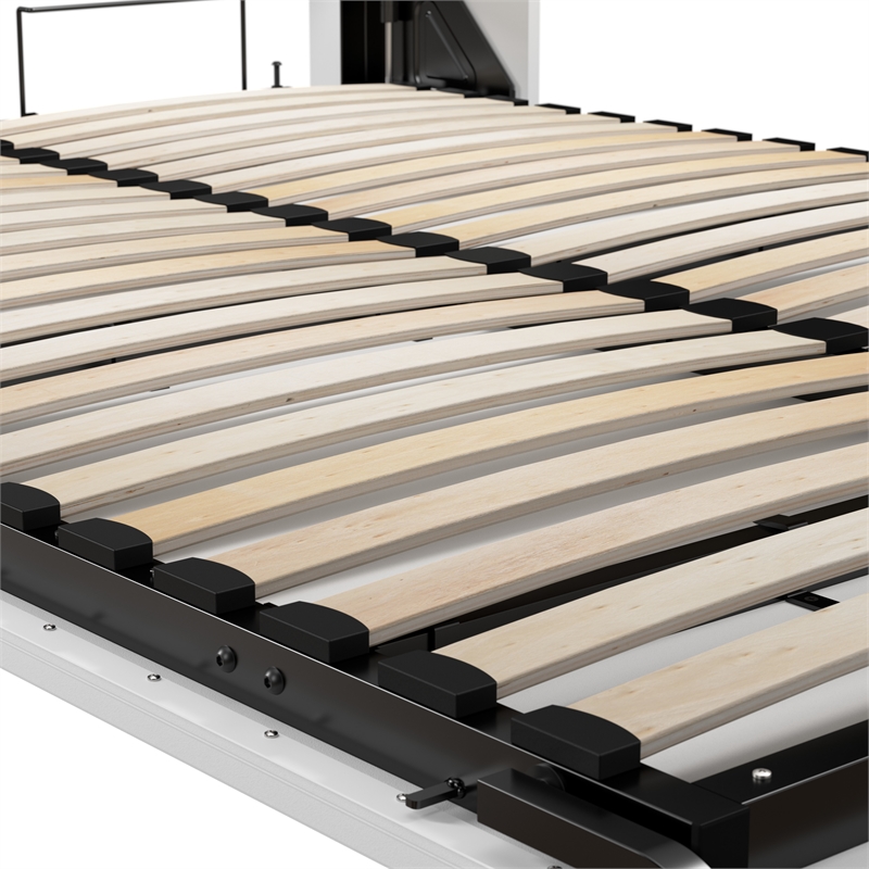 Bestar Edge Full Murphy Bed with Closet Organizer (85W) in White