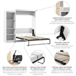 Bestar Edge Full Murphy Bed with Closet Organizer (85W) in White