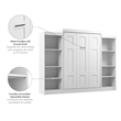 Bestar Edge Full Murphy Bed with Closet Organizers (110W) in White
