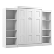 Bestar Edge Full Murphy Bed with Closet Organizers (110W) in White