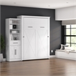Bestar Key West Queen Murphy Bed with Wardrobe (94W) - Engineered Wood in White