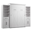 Bestar Key West Queen Murphy Bed and Wardrobes (119W) - Engineered Wood in White