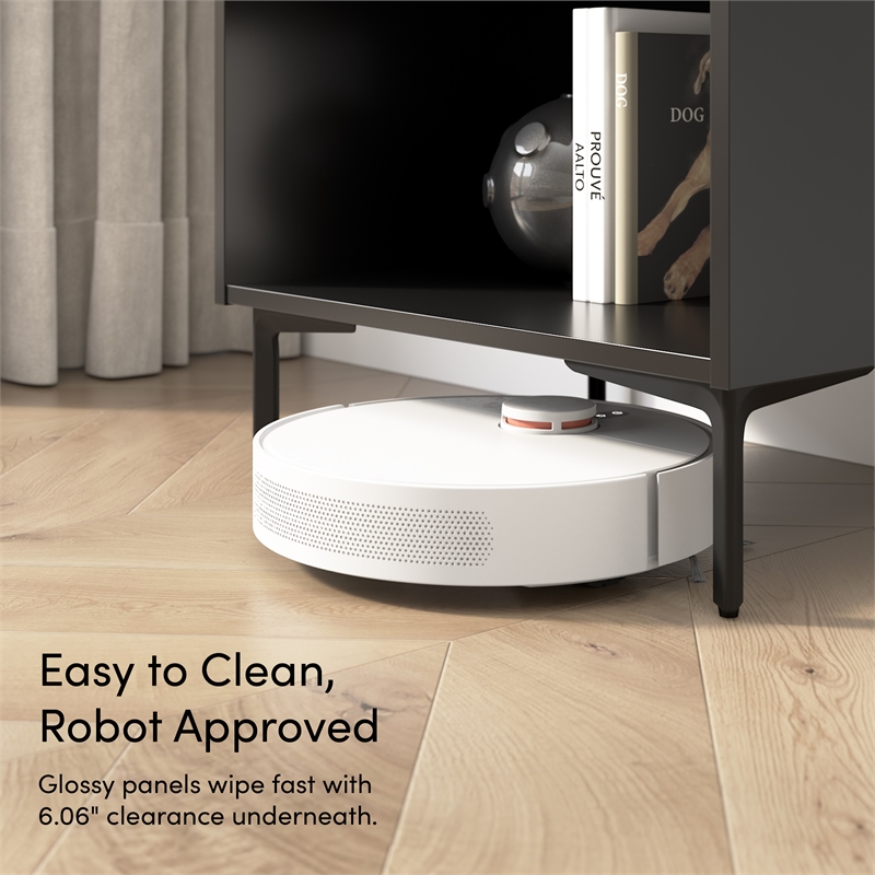 24W Modular Media Storage Tower with Shelves - Engineered Wood