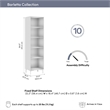 24W Modular Media Storage Tower with Shelves - Engineered Wood