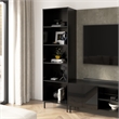24W Modular Media Storage Tower with Shelves - Engineered Wood