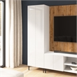 24W Modular Tall Storage Cabinet with Doors - Engineered Wood