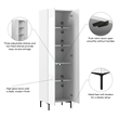 24W Modular Tall Storage Cabinet with Doors - Engineered Wood