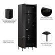 24W Modular Tall Storage Cabinet with Doors - Engineered Wood