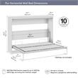 Pur 80W Full Horizontal Murphy Bed - Engineered Wood