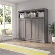 Pur 80W Full Horizontal Murphy Bed with Overhead Storage - Engineered Wood