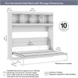 Pur 80W Full Horizontal Murphy Bed with Overhead Storage - Engineered Wood