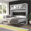 Pur 85W Queen Horizontal Murphy Bed with Overhead Storage - Engineered Wood