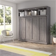 Pur 85W Queen Horizontal Murphy Bed with Overhead Storage - Engineered Wood