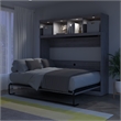 Pur 85W Queen Horizontal Murphy Bed with Overhead Storage - Engineered Wood