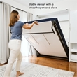 Avalon 61W Full Murphy Bed in High-Gloss White - Engineered Wood