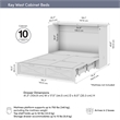 Key West 59W Full Murphy Cabinet Bed with Pullout Drawer - Engineered Wood