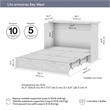 Key West 59W Full Murphy Cabinet Bed with Pullout Drawer - Engineered Wood