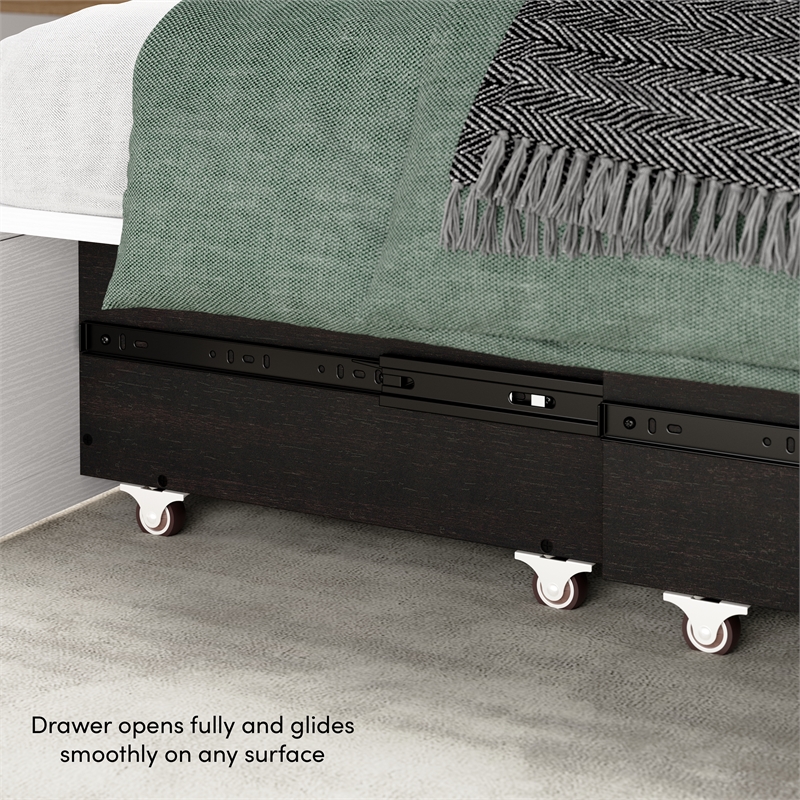 Key West 59W Full Murphy Cabinet Bed with Pullout Drawer - Engineered Wood