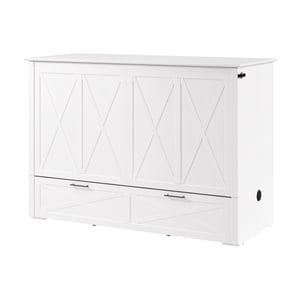 Key West 59W Full Murphy Cabinet Bed with Pullout Drawer - Engineered Wood