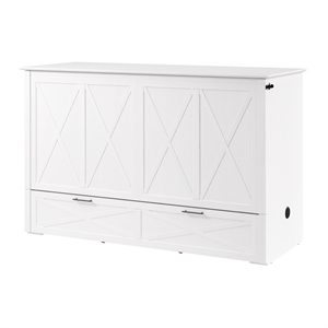Key West 65W Queen Murphy Cabinet Bed with Drawer Mattress - Engineered Wood