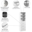 Florence 25W x 16D Closet System with 4 Drawers Slab - Engineered Wood