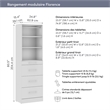 Florence 25W x 16D Closet System with 4 Drawers Slab - Engineered Wood
