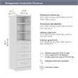 Florence 25W x 25D Closet System with 4 Drawers Slab - Engineered Wood