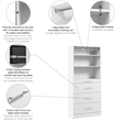 Florence 36W x 16D Closet System with 4 Drawers Slab - Engineered Wood