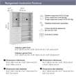 Florence 61W x 16D Closet System with Drawers Slab - Engineered Wood