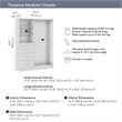 Florence 61W x 16D Closet System with Rods Drawers Slab - Engineered Wood