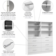 Florence 71W x 16D Closet System with Drawers Slab - Engineered Wood