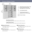 Florence 85W x 16D Closet System with Drawers Slab - Engineered Wood