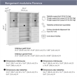 Florence 85W x 16D Closet System with Drawers Slab - Engineered Wood