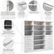 Florence 85W x 25D Closet Organizer System Slab - Engineered Wood