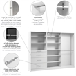 Florence 107W x 16D Walk-In Closet Organizer System Slab - Engineered Wood