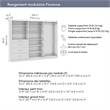 Florence 107W x 16D Walk-In Closet Organizer System Slab - Engineered Wood