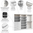 Florence 107W x 25D Walk-In Closet Organizer System Slab - Engineered Wood