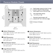 Florence 95W x 61D U Shaped Walk-In Closet System Slab - Engineered Wood