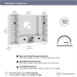 118W TV Stand Media Storage Towers and Small Wall Panel - Engineered Wood