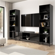 118W Entertainment Center with TV Stand Media Storage Towers - Engineered Wood