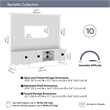 94W TV Stand Storage Cabinet and Large Wall Panel - Engineered Wood