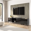 94W TV Stand Storage Cabinet and Large Wall Panel - Engineered Wood