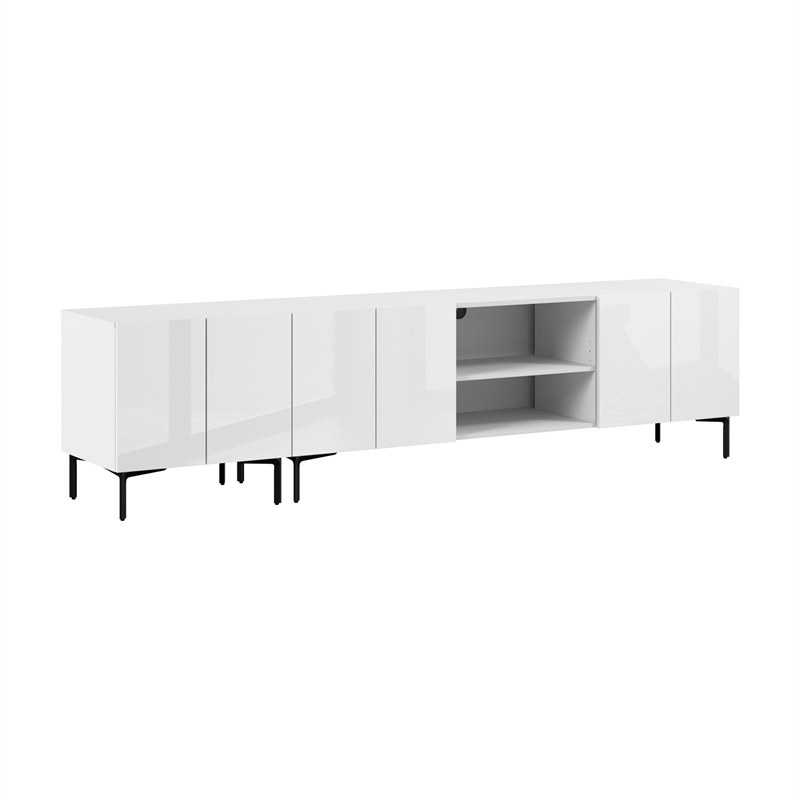 94W Entertainment Center with TV Stand and Storage Cabinet - Engineered Wood