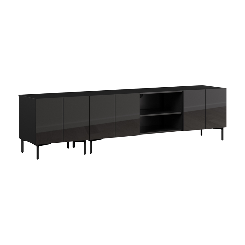 94W Entertainment Center with TV Stand and Storage Cabinet - Engineered Wood
