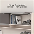 Bestar Connexion Engineered Wood U-Shaped Desk with Hutch in Slate/Sandstone