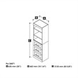 Bestar Pur 25W Closet Organizer with Drawers in White - Engineered Wood