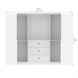 Bestar Versatile 108W U-Shaped Walk-In Engineered Wood Closet Organizer in White