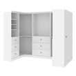 Bestar Versatile 108W U-Shaped Walk-In Engineered Wood Closet Organizer in White