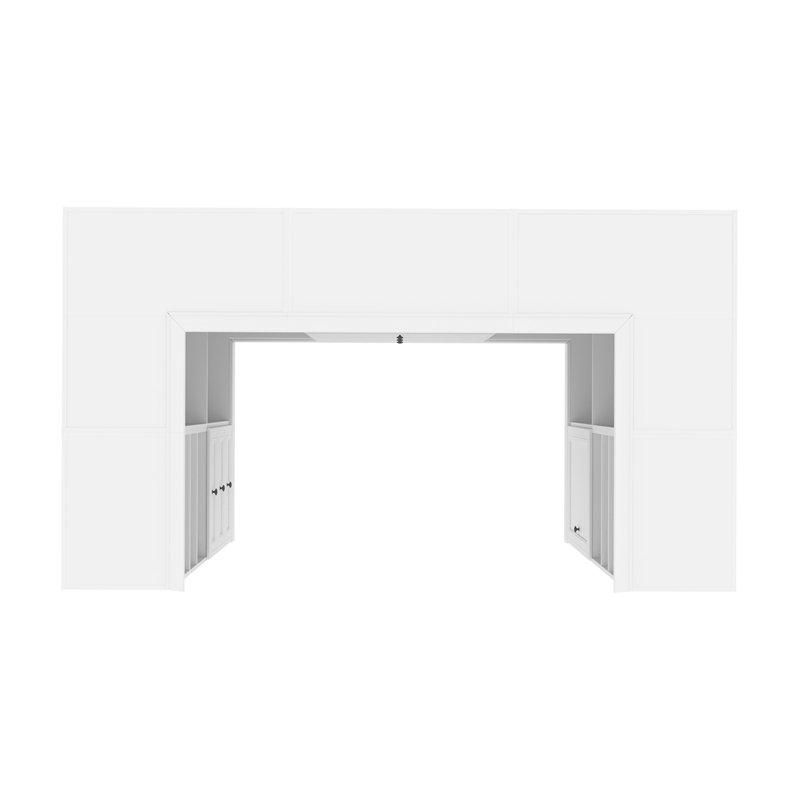 Bestar Versatile 108W U-Shaped Walk-In Engineered Wood Closet Organizer in White