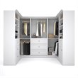 Bestar Versatile 108W U-Shaped Walk-In Engineered Wood Closet Organizer in White